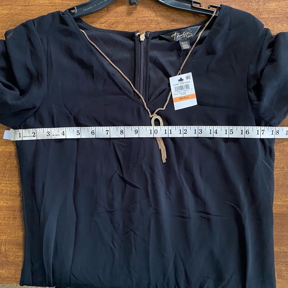 Thalia Sodi NWT Womens Size: Small With Detachable Necklace Shift Dress Black - Picture 6 of 10